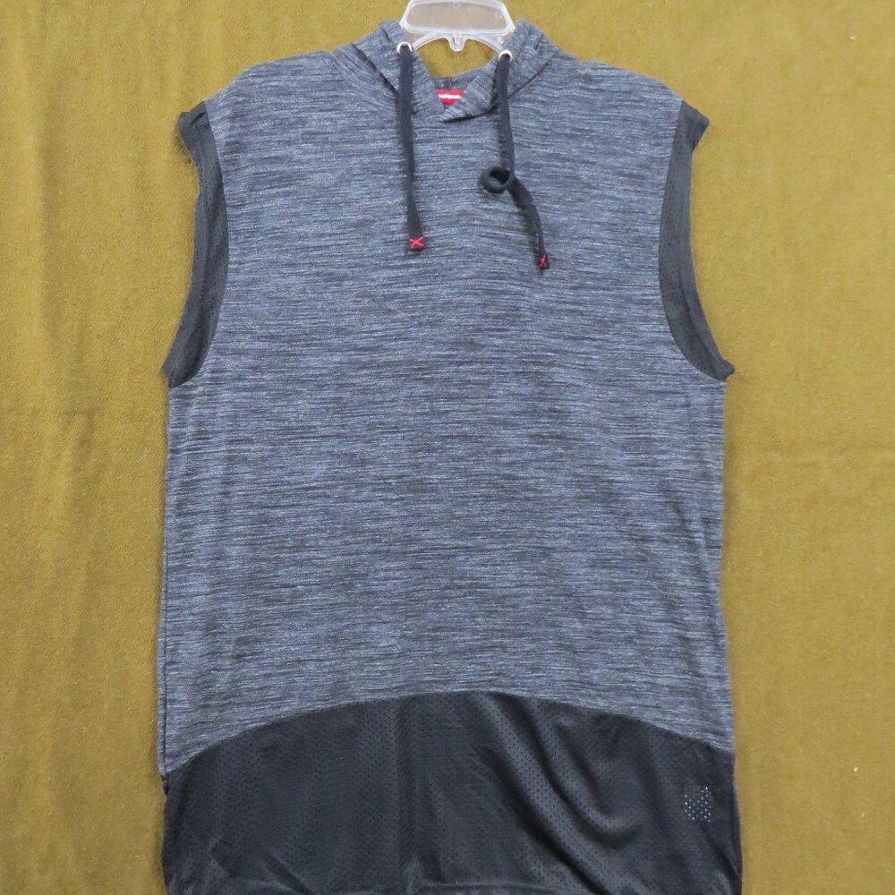 Men’s One Resolution Clothing Pullover Hooded Vest - Carbon Black XL NWT